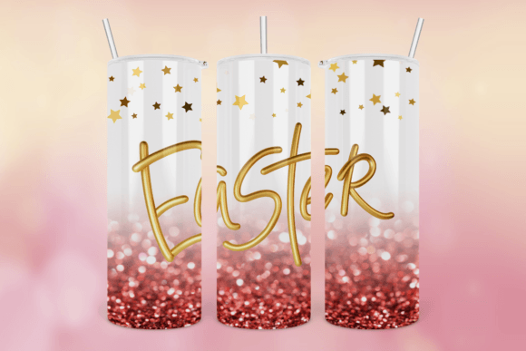 20oz Gnome Easter Tumbler Glitter Wrap4 Graphics