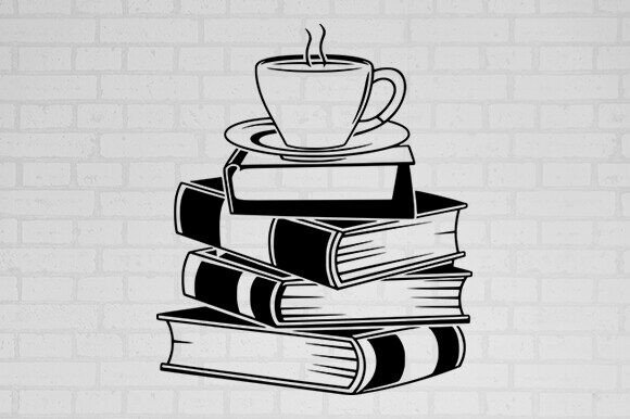 Book with Cup SVG: Graphics for Crafts & Creative Sellers