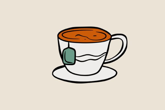 Cup of Tea Doodle Illustration Graphics
