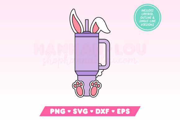 Easter Bunny Tumbler SVG & Sublimation Graphics for Crafts