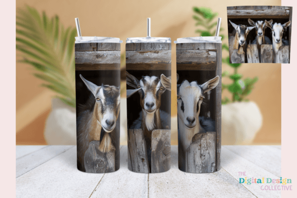 Goat 20 Oz Tumbler Design: Graphics and Tumbler Wraps