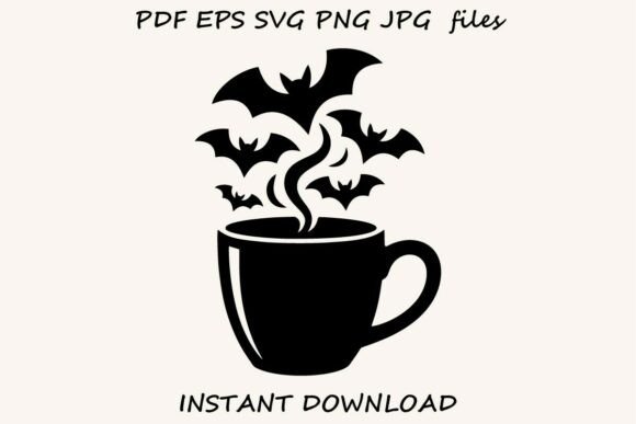 Halloween Coffee Cup SVG: Graphics & Illustrations for Crafters