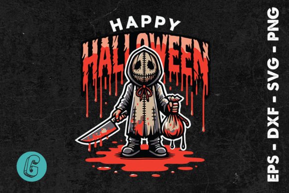 Happy Halloween Creepy Scary Horror SVG Graphics
