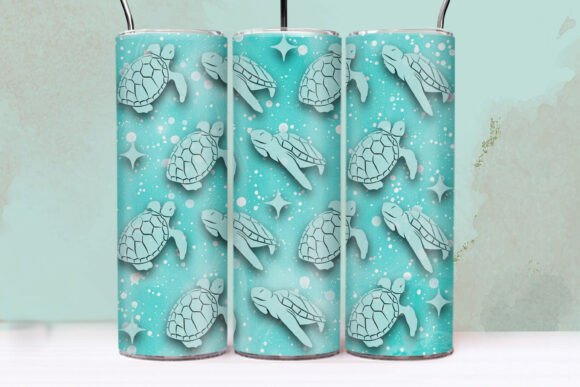 Sea Turtle 20oz Tumbler SVG Cut File: Graphics for Tumbler Wraps