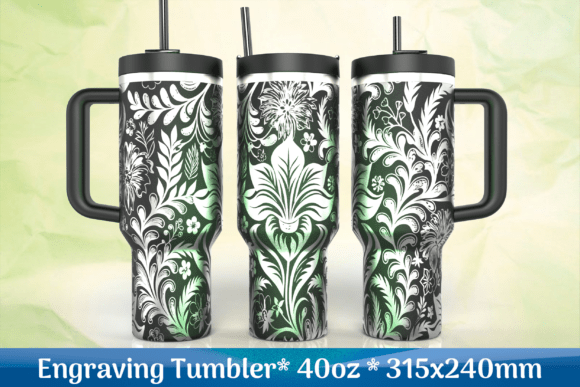 Sheridan Floral Tumbler SVG: Graphics for Laser Engraving