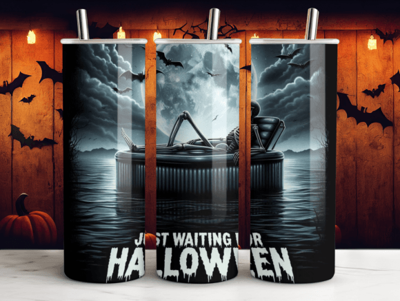 Spooky Just Waiting Halloween Tumbler Graphics